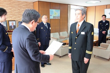 上砂川消防団池田虎男団長