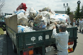 石狩川下覧櫂主催遊水地清掃